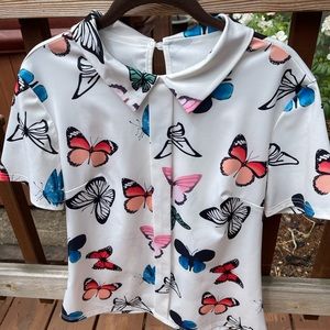 Butterfly blouse.